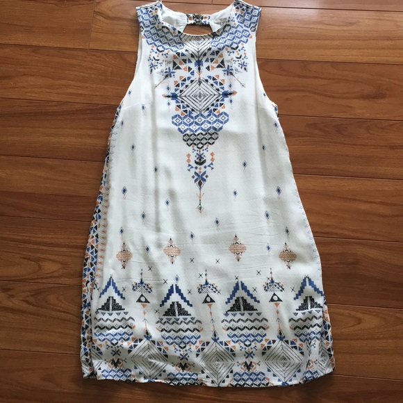 Urban Outfitters Dresses & Skirts - Aztec printed white dress, worn once